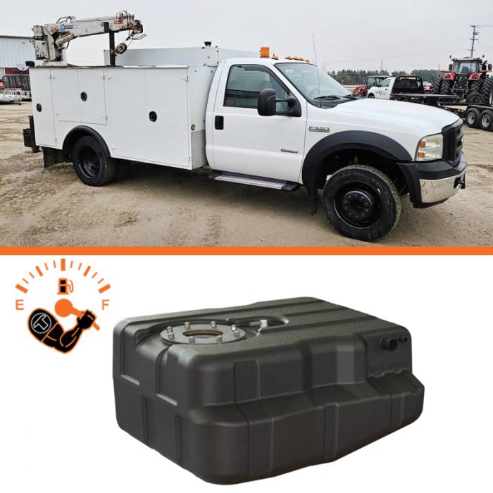 Titan Fuel Tanks - Titan Fuel Tanks 99-10 Ford F-350/F-450 Narrow Frame (PS-191) 40 Gallon After-Axle Utility Fuel Tank - 8020099A