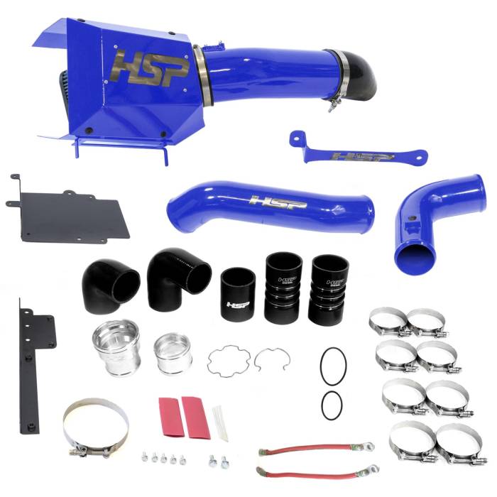HSP Diesel - HSP Diesel Intake And Intercooler Bundle Kit For 17-19 Ford Powerstroke F250/350 6.7L-Illusion Blueberry HSP Diesel - HSP-P-493-2-HSP-CB
