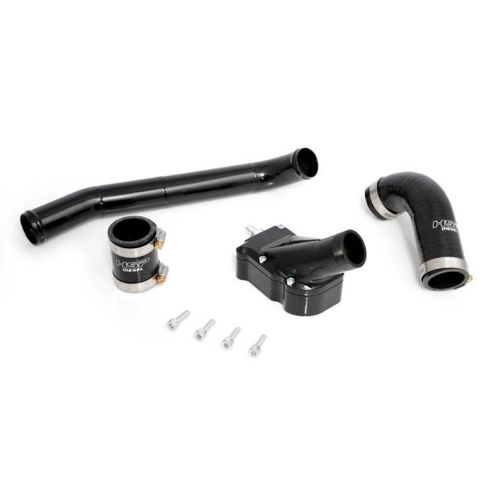 HSP Diesel - HSP Diesel Billet Thermostat Housing Kit W/Coolant Return for 06-10 Chevrolet/GMC Duramax LBZ/LMM Ink Black HSP Diesel - 041-1-HSP-GB
