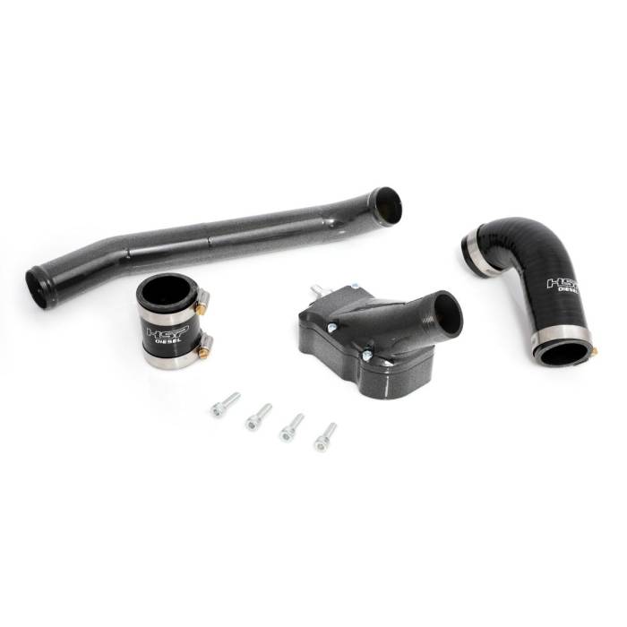 HSP Diesel - HSP Diesel Billet Thermostat Housing Kit W/Coolant Return for 01-05 Chevrolet/GMC Duramax LB7/LLY Kingsport Grey HSP Diesel - 040-1-HSP-DG