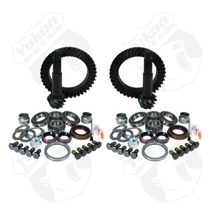 Yukon Gear & Axle - Yukon Gear & Axle Yukon Gear & Install Kit Package for Jeep TJ Rubicon 4.56 Ratio - YGK009