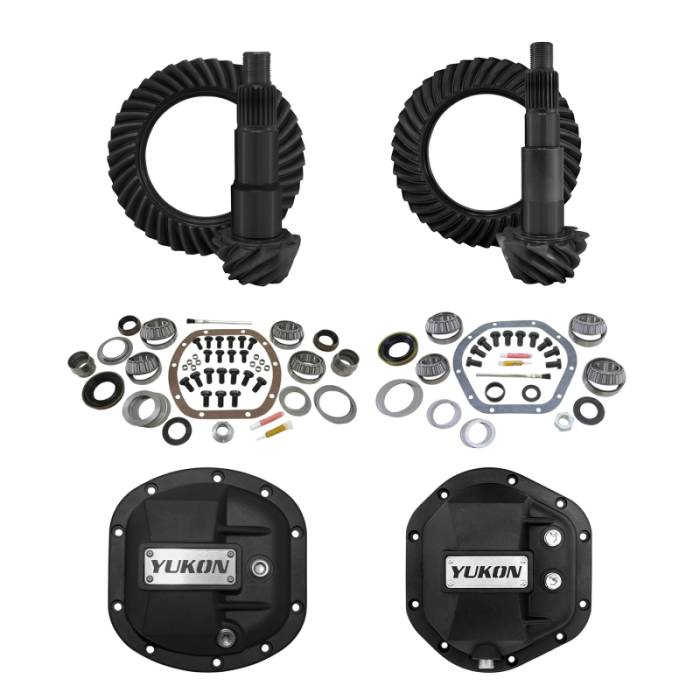Yukon Gear & Axle - Yukon Gear & Axle Yukon Gear Master Overhaul Kit Stage 2 Jeep Re-Gear Kit w/Covers for Dana 30/44 4.88 Ratio 24 Spline - YGK013STG2