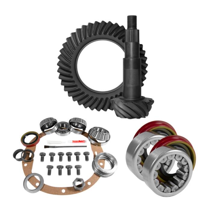 Yukon Gear & Axle - Yukon Gear & Axle Yukon Gear 8.5in GM 4.56 Rear Ring & Pinion Install Kit Axle Bearings 1.625in Case Journal - YGK2014