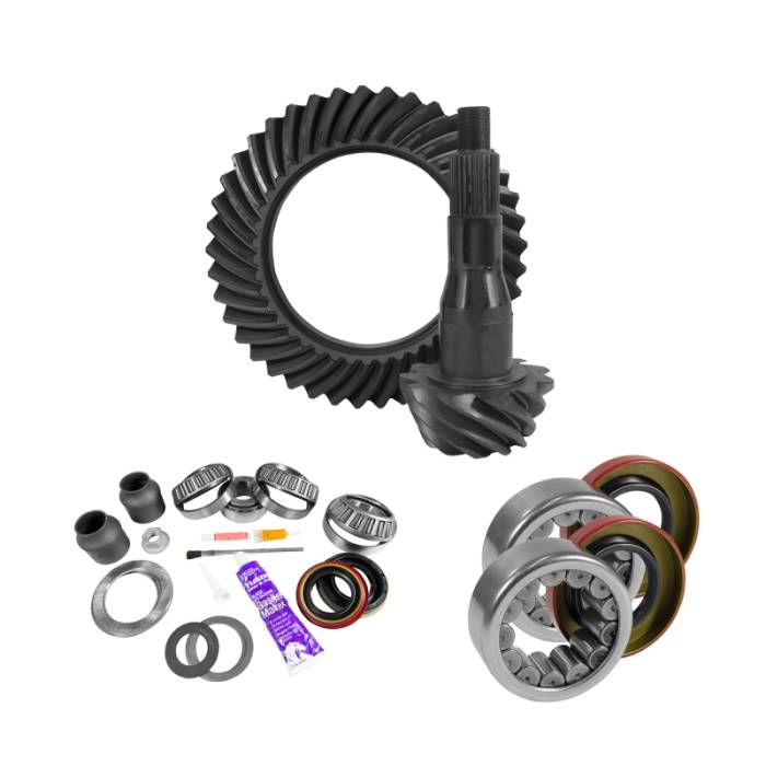 Yukon Gear & Axle - Yukon Gear & Axle Yukon Gear 9.75in Ford 3.55 Rear Ring & Pinion Install Kit 2.99in OD Axle Bearings and Seals - YGK2094