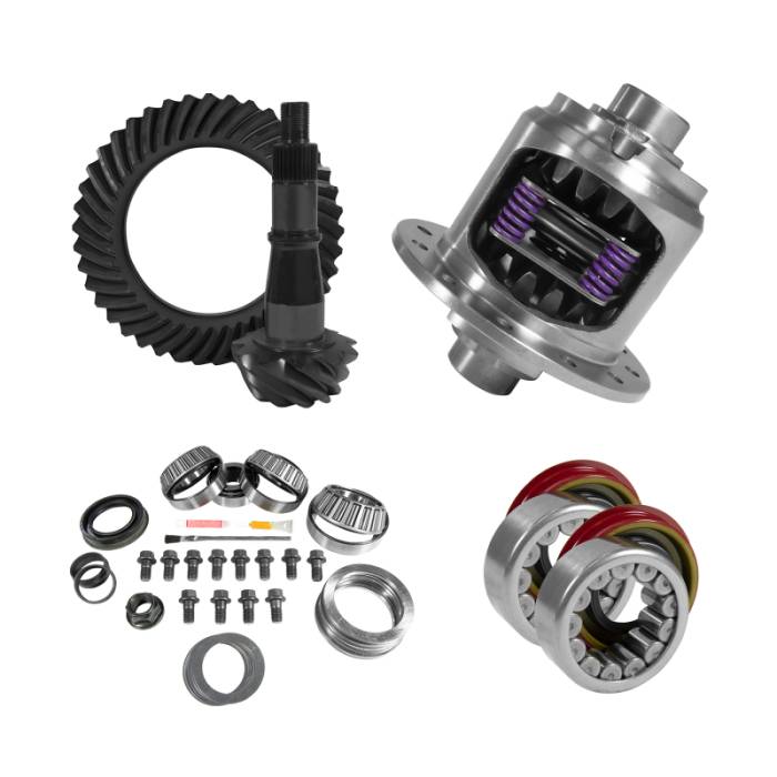 Yukon Gear & Axle - Yukon Gear & Axle Yukon 9.5in GM 4.56 Rear Ring & Pinion Install Kit 33 Spline Positraction Axle Bearing and Seals - YGK2255