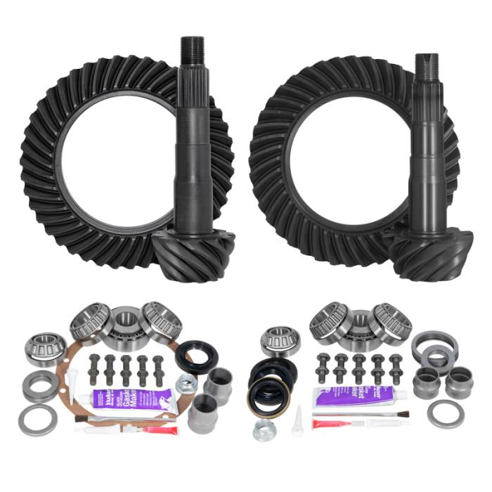 Yukon Gear & Axle - Yukon Gear & Axle Yukon Gear Ring & Pinion Gear Kit Front & Rear for Toyota 8/8IFS Diff (A/T w/o E-Locker) 4.56 Ratio - YGKT004-456