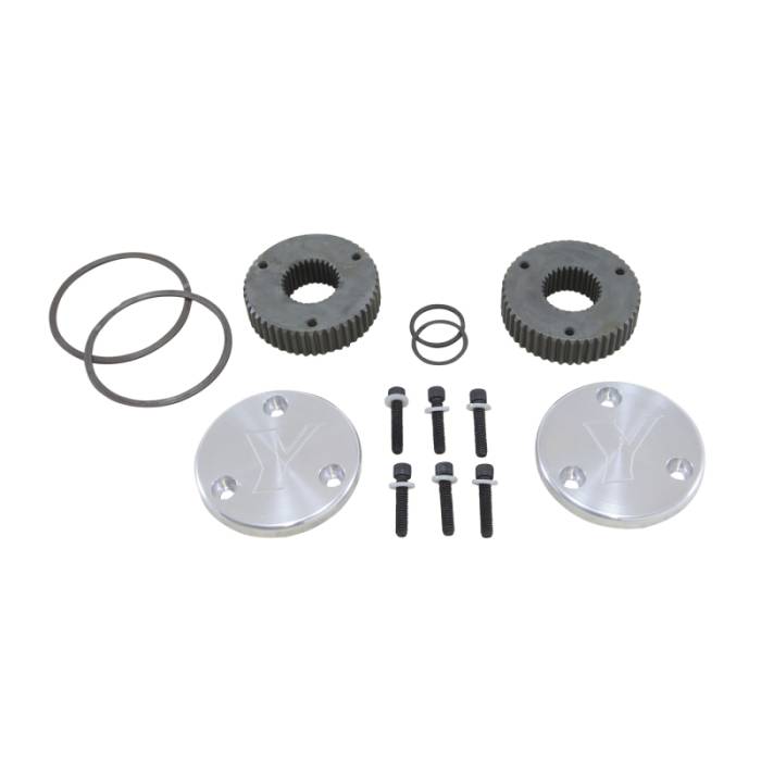Yukon Gear & Axle - Yukon Gear & Axle Yukon Gear Hardcore Drive Flange Kit For Dana 44 / 30 Spline Outer Stubs. Yukon Engraved Caps - YHC50001