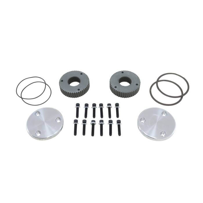 Yukon Gear & Axle - Yukon Gear & Axle Yukon Gear Hardcore Drive Flange Kit For Dana 44 / 30 Spline Outer Stubs. Non-Engraved Caps - YHC50002