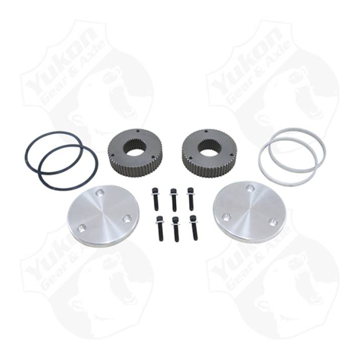Yukon Gear & Axle - Yukon Gear & Axle Yukon Gear Hardcore Drive Flange Kit For Dana 60 / 35 Spline Outer Stubs. Non-Engraved Caps - YHC50006