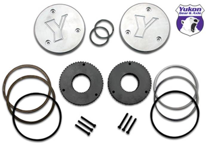 Yukon Gear & Axle - Yukon Gear & Axle Yukon Gear Hardcore Drive Flange Kit For Dana 44 / 19 Spline Outer Stubs. Non-Engraved Caps - YHC50008