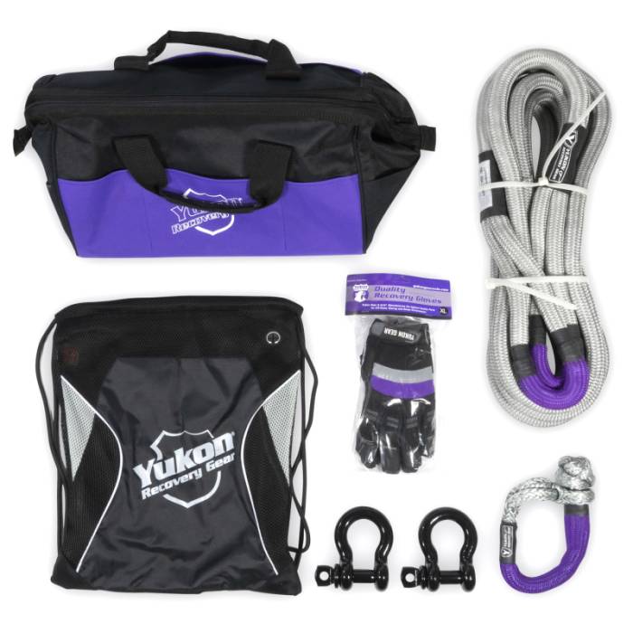 Yukon Gear & Axle - Yukon Gear & Axle Yukon Gear Recovery Gear Kit w/7/8in Kinetic Rope - YRGKIT-1