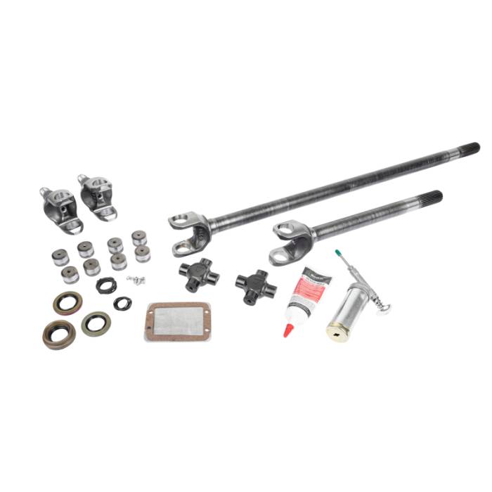 Yukon Gear & Axle - Yukon Gear & Axle USA Standard 4340CM Rplcmnt Axle Kit For TJ/XJ/YJ/WJ/Zj Front / Dana 30 / 27 Spline w/Super Joints - ZA W24112