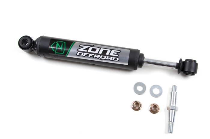 Zone Offroad - Zone Offroad Jeep Wrangler YJ/TJ Single Steering Stabilizer - Black - ZON7400