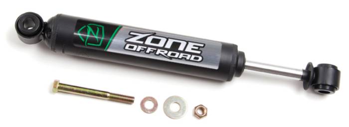 Zone Offroad - Zone Offroad 07-18 Jeep Wrangler JK Single Steering Stabilizer - Black - ZON7410