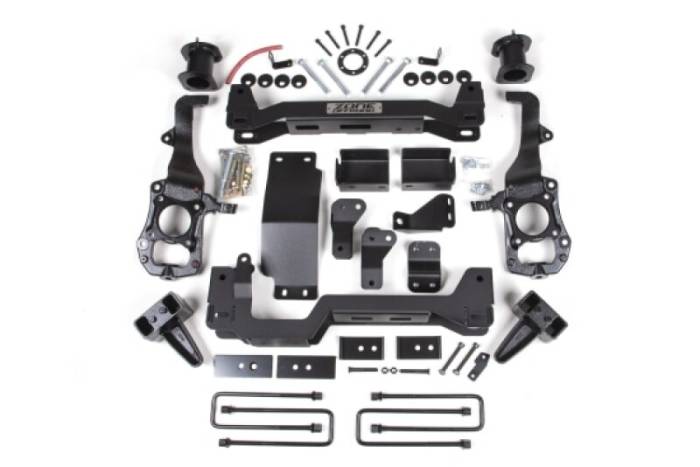 Zone Offroad - Zone Offroad 21-23 Ford F150 Tremor 4wd 5in. Suspension Lift Kit - 3in. Rear - Block - Spacer Front - ZONF107F