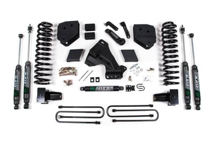 Zone Offroad - Zone Offroad 20-21 Ford F-250/F-350 6in Radius Arm Drop Suspension Lift System- Nitro Shocks - Gas - ZONF63N