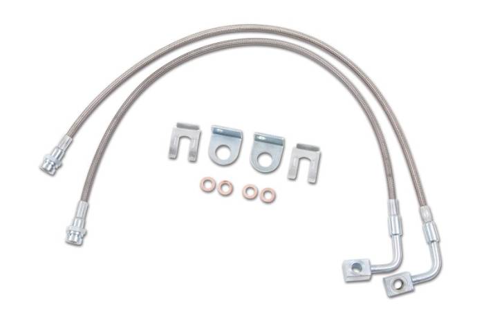 Zone Offroad - Zone Offroad 07-18 Jeep Wrangler JK Front 4-6in Stainless Brake Lines - ZONJ5403