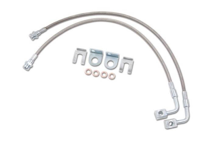 Zone Offroad - Zone Offroad 07-18 Jeep Wrangler JK Rear 4-6in Stainless Brake Lines - ZONJ5406