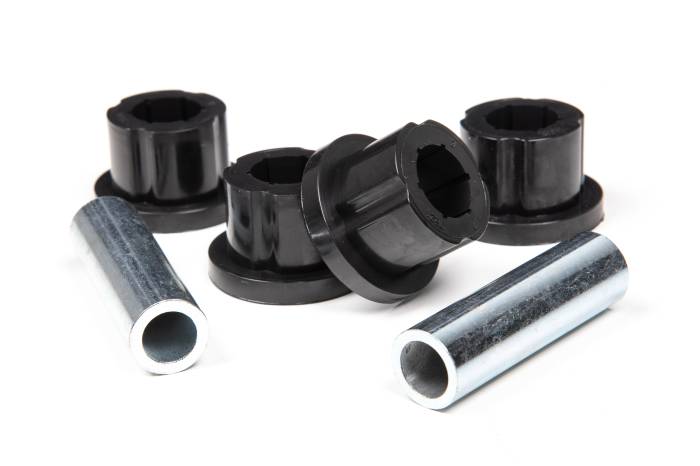 BDS Suspension - BDS Suspension This replacement bushing and sleeve kit is designed for the BDS 2007-2018 Chevy Silverado or GMC Sierra 1500 rear leaf springs. These polyurethane bushings are fluted internally and externally for even distribution and include the sleeve
