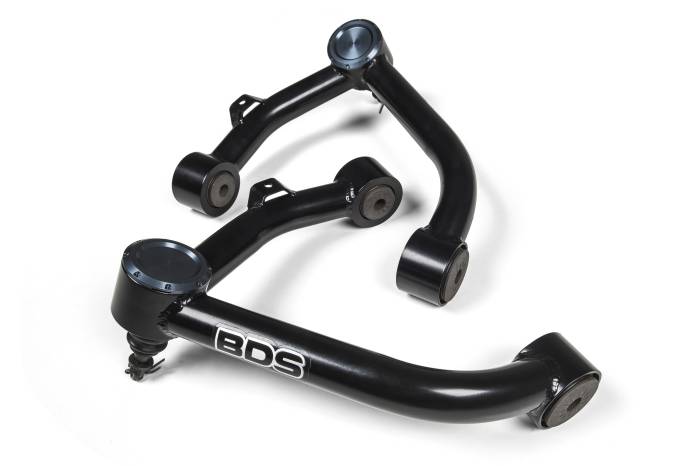 BDS Suspension - BDS Suspension Increase wheel travel by upgrading the aluminum or stamped steel OE upper control arms (UCA) on your 2014-2018 Chevy Silverado or GMC Sierra 1500 to BDS performance. Specially designed for leveled and lifted applications, these arms are