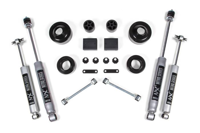 BDS Suspension - BDS Suspension Boost the height of your 2007-2011 Jeep Wrangler JK 2 Door by installing this 2-inch coil spacer lift kit from BDS. Designed to improve stance this kit includes everything necessary to set your truck up right with clearance for up to 33"
