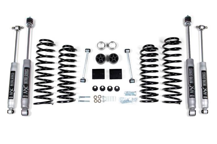 BDS Suspension - BDS Suspension Improve the ride and style of your 2012-2018 Jeep Wrangler JK 4 Door with this 2-inch coil spring lift kit from BDS Suspension. Designed to improve stance this kit includes everything necessary to set your truck up right with clearance f
