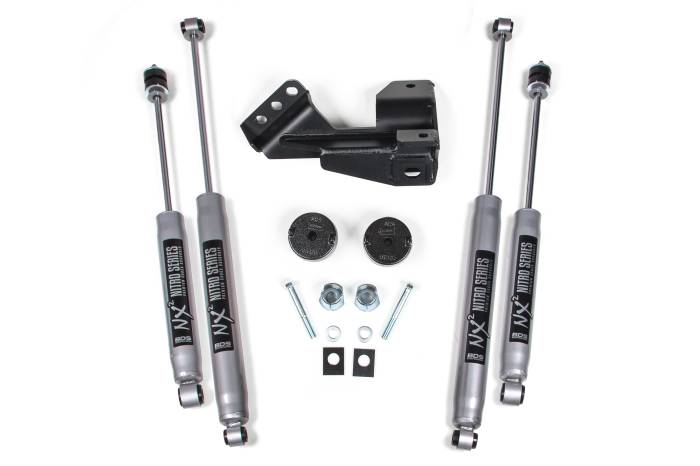 BDS Suspension - BDS Suspension Level the stance of your 2017-2019 Ford F250 and F350 Super Duty truck by installing this 2-inch coil spacer leveling kit from BDS. Designed to improve stance, performance, and capability, this kit includes everything necessary to set yo