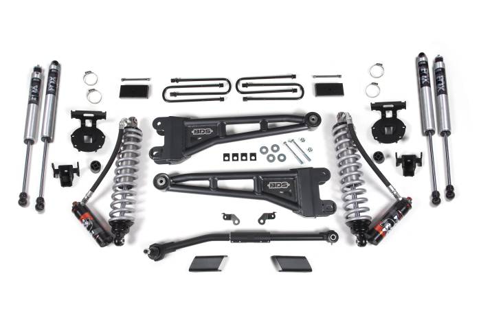 BDS Suspension - BDS Suspension Build the ultimate Ford Super Duty diesel powered truck with this 3-inch radius arm lift kit with FOX 2.5 Performance Elite coil-over shocks from BDS Suspension. Designed to improve stance, performance, and capability, this kit includes