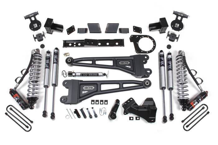 BDS Suspension - BDS Suspension Raise the bar on your 2017-2019 Ford F250 and F350 Super Duty diesel truck with this 6-inch 4-Link lift kit and FOX Performance Elite coil-over conversion from BDS. Designed to improve stance, performance, and capability, this kit includ