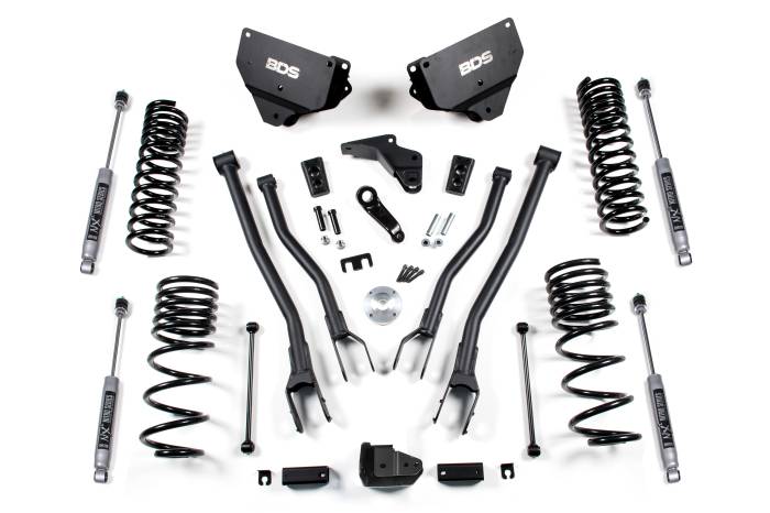 BDS Suspension - BDS Suspension Built to outperform, BDS Suspension engineered a 4-inch lift kit with 4-Link conversion for your 2014-2018 RAM 2500 diesel powered truck that will surely impress. Designed to improve stance, performance, and capability, this kit includes