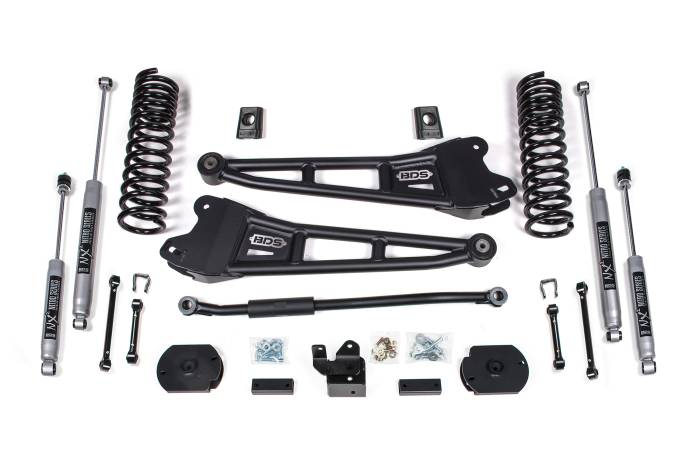 BDS Suspension - BDS Suspension Level out and take your RAM 2500 diesel powered truck with this 3-inch radius arm lift kit from BDS Suspension. Designed to improve stance, performance, and capability, this kit includes everything necessary to set your truck up right wi
