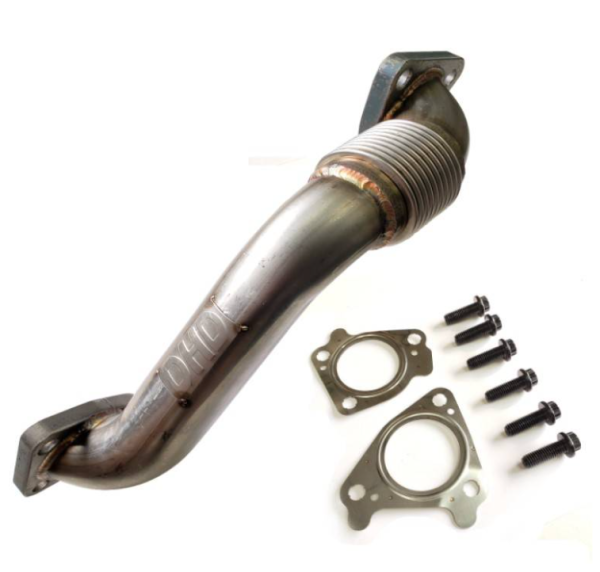 GI Parts and Bundles - DHD 300-125 OEM Length D-Pipe Stainless Passenger LB7 Up Pipe Kit 2001-2004