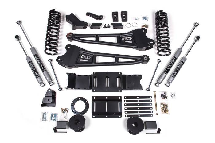 BDS Suspension - BDS Suspension Take your rear air ride equipped RAM 2500 diesel powered truck to the next level with this 6-inch radius arm lift kit from BDS Suspension. Designed to improve stance, performance, and capability, this kit includes everything necessary to