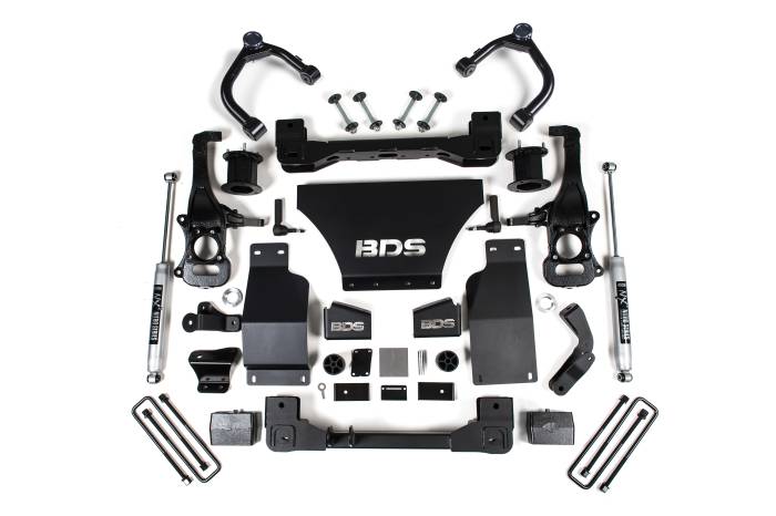 BDS Suspension - BDS Suspension BDS steps up the performance and capability of the Chevy Silverado and GMC Sierra 1500 trucks with 4-inch suspension lift kit. Designed to improve stance, performance, and capability, this kit includes everything necessary to set your tr
