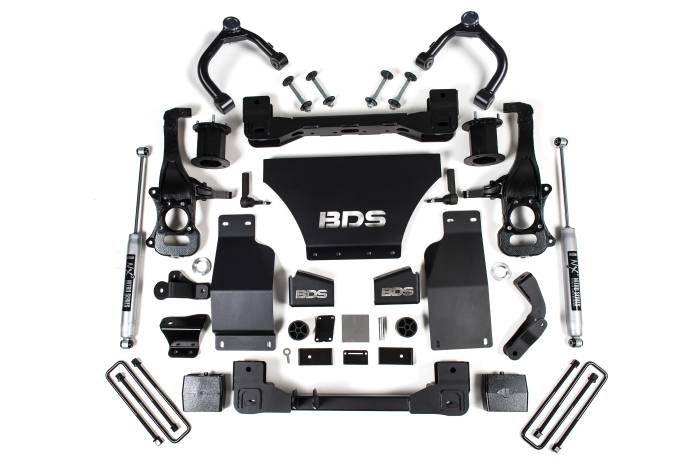 BDS Suspension - BDS Suspension BDS steps up the performance and capability of the Chevy Silverado and GMC Sierra 1500 trucks with 6-inch suspension lift kit. Designed to improve stance, performance, and capability, this kit includes everything necessary to set your tr
