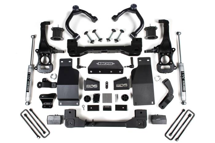 BDS Suspension - BDS Suspension BDS steps up the performance and capability of the Chevy Silverado and GMC Sierra 1500 trucks with 4-inch suspension lift kit. Designed to improve stance, performance, and capability, this kit includes everything necessary to set your tr