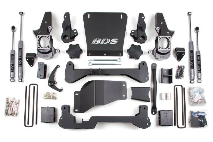 BDS Suspension - BDS Suspension Designed to improve stance, performance, and capability, the BDS 6-inch lift kit for the 2001-2010 Chevy Silverado and GMC Sierra 2500 HD 4WD is a must have upgrade. For maximum ground clearance, BDS designed a No Torsion Bar Drop System