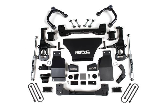 BDS Suspension - BDS Suspension BDS steps up the performance and capability of the Chevy Silverado and GMC Sierra 1500 trucks with 4-inch suspension lift kit. Designed to improve stance, performance, and capability, this kit includes everything necessary to set your tr