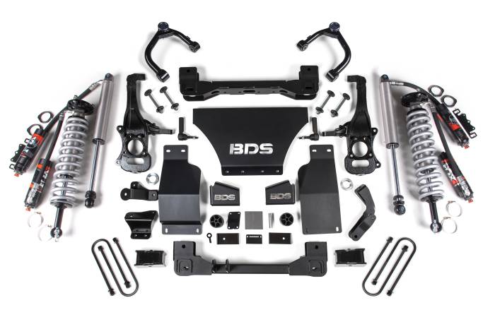 BDS Suspension - BDS Suspension Up the ante in performance with your Chevy Silverado and GMC Sierra 1500 truck by installing the BDS 4-inch lift kit suspension featuring FOX 2.5 Performance Elite coil-over shocks. Designed to improve stance, performance, and capability
