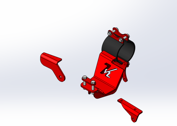 Kelderman - 2003-2009 RAM 2500/3500 4X4 Dual Steering Stabilizer Bracket