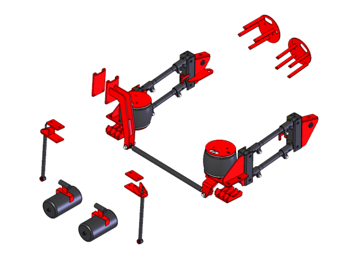 Kelderman - 2003-2009 Ram 2500/3500 PICKUP 4X4 4-Link Rear Air Suspension