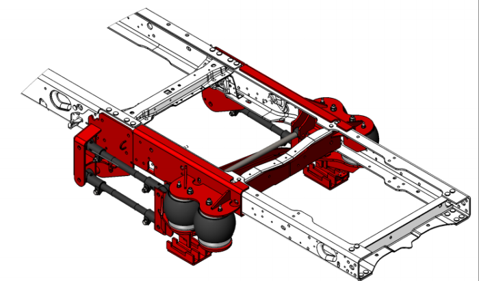Kelderman - 2008-2016 Ford F-450/550 Chassis Cab 4-Link Rear Air Suspension (Lowering Kit)