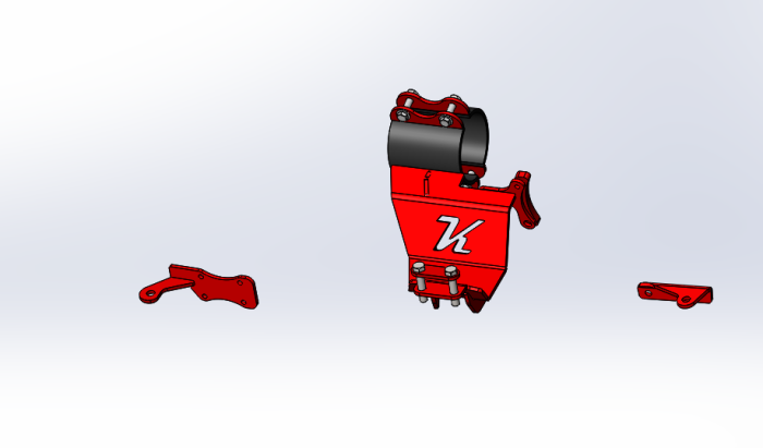 Kelderman - 2010-2013 RAM 2500/3500 4X4 Dual Steering Stabilizer Bracket