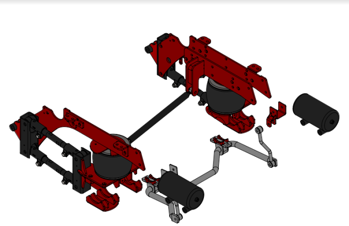 Kelderman - 2011-2015 GM 2500/3500 P/U 4-Link Rear Air Suspension