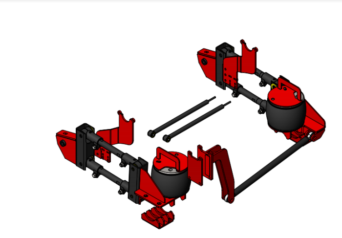 Kelderman - 2013-2018 Ram 3500 P/U 4X4 4-Link Rear Air Suspension