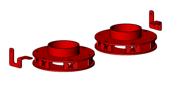 Kelderman - 2014+ Ram 2500 Factory Air Suspension Spacer Kit