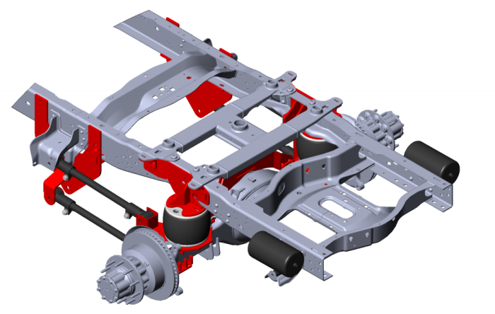 Kelderman - 2015-2016 Ford F-450 Pickup 4X4 4-Link Rear Air Suspension