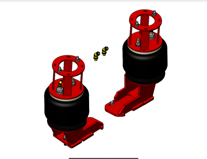 Kelderman - 2017+ Ford F-250/350/450 P/U 4X4 2-Stage Front Air Suspension