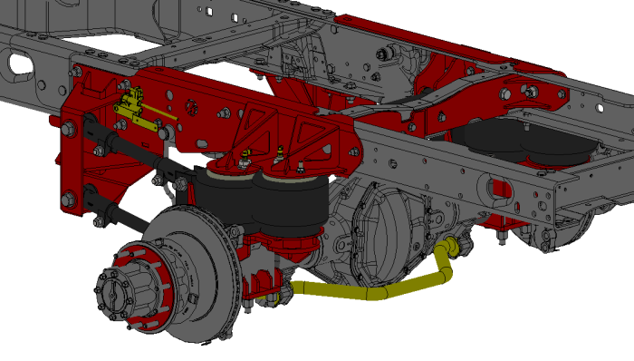 Kelderman - 2017-2022 Ford F-600 Chassis Cab 4-Link Rear Air Suspension - Stock Height