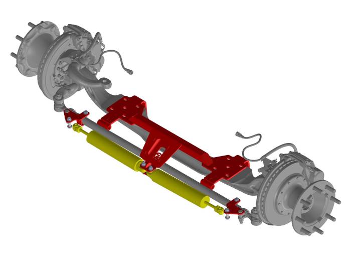 Kelderman - 2019+ GM 4500/5500/6500 2WD Cab Chassis Dual Steering Stabilizer